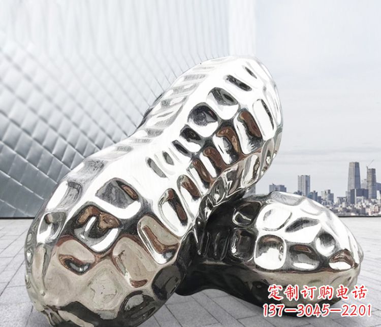 金华精美不锈钢花生雕塑