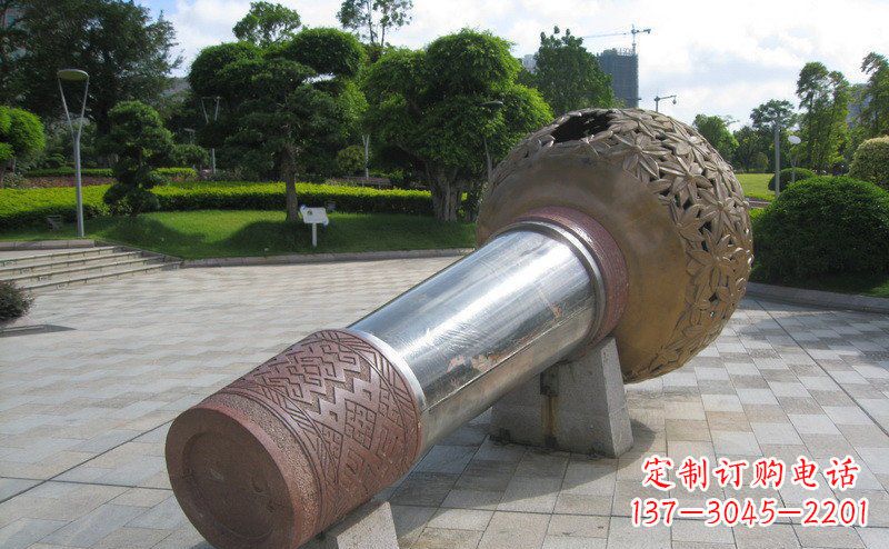 金华不锈钢话筒广场景观雕塑