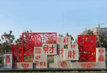 金华不锈钢福禄寿雕塑象征着美好生活