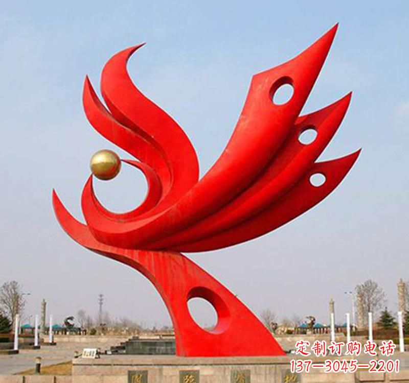 金华不锈钢凤凰雕塑的精美