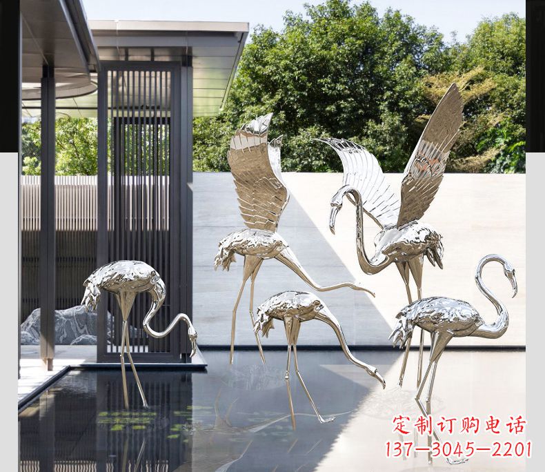 金华不锈钢火烈鸟雕塑雕刻艺术的精粹