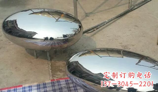 金华不锈钢鸡蛋雕塑精美的艺术作品