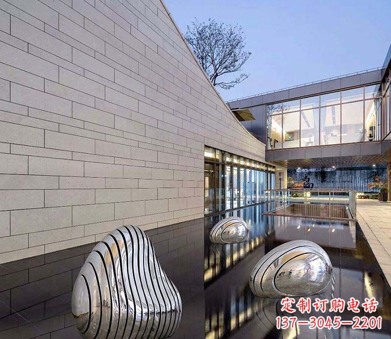 金华精美不锈钢假山雕塑