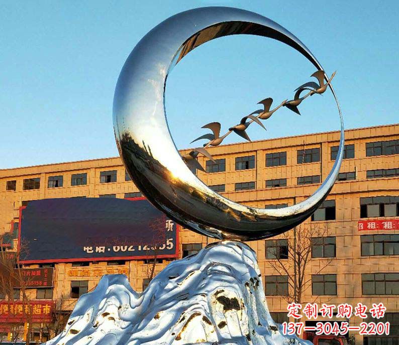 金华雁雕塑不锈钢的艺术精灵