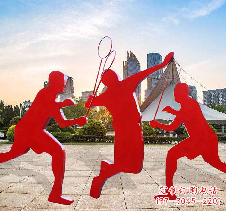 金华不锈钢羽毛球雕塑艺术与运动的完美结合