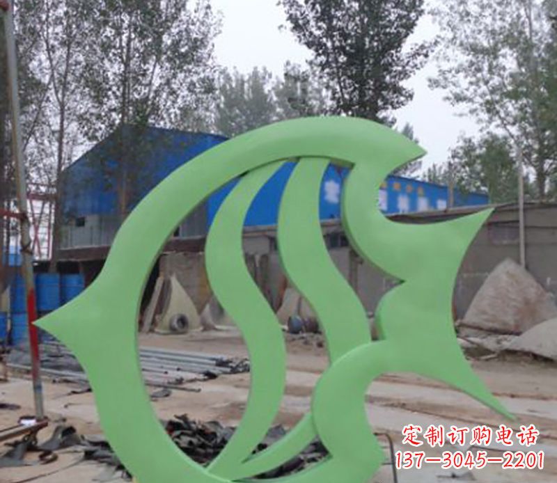金华不锈钢剪纸鲤鱼雕塑——传承传统艺术