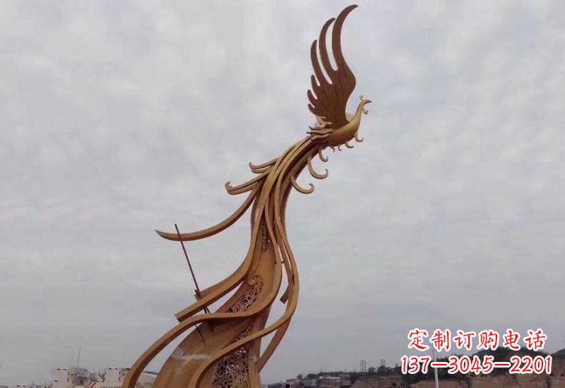 金华不锈钢凤凰雕塑精致美观