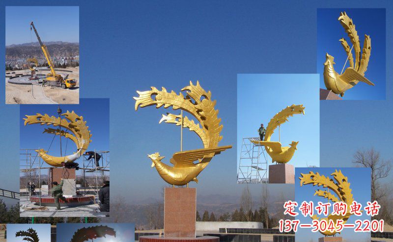 金华凤凰金色雕塑——展现凤凰之美