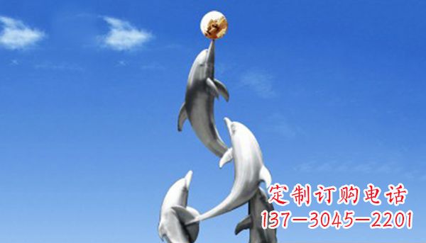 金华不锈钢海豚雕塑——精美的海洋艺术