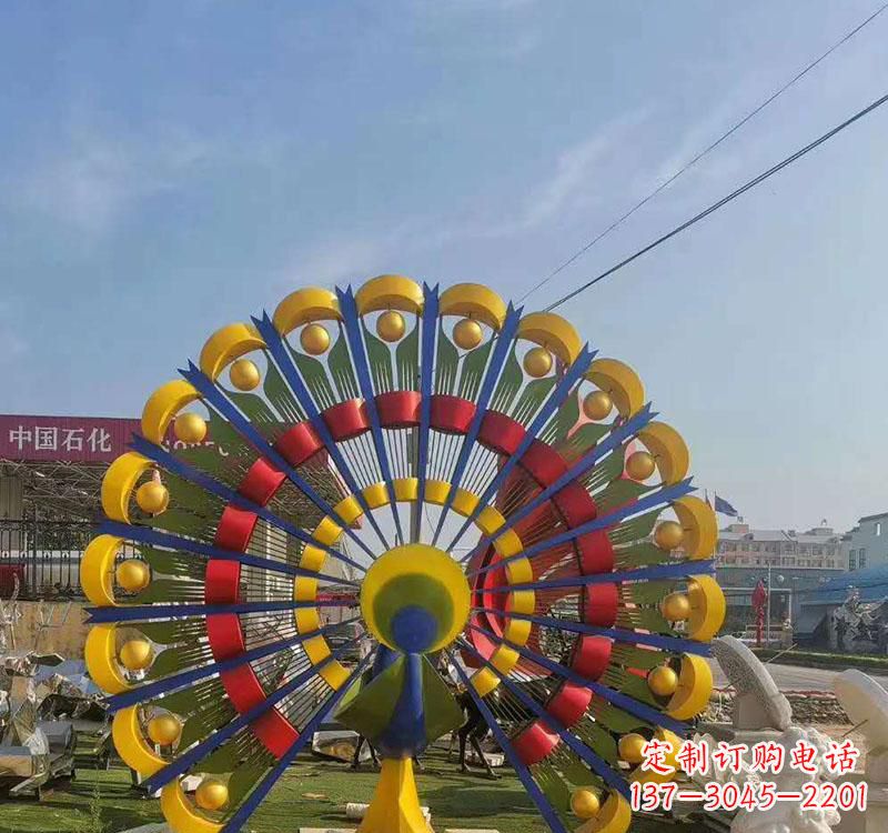 金华不锈钢孔雀雕塑艺术的精美表达