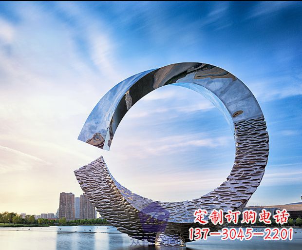 金华环绕世界的不锈钢景观雕塑