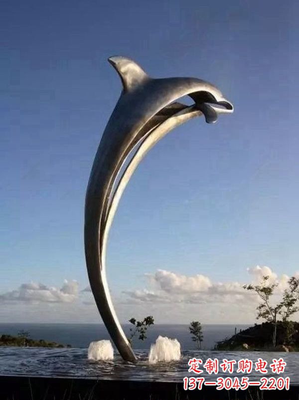 金华不锈钢海豚雕塑让游客流连忘返