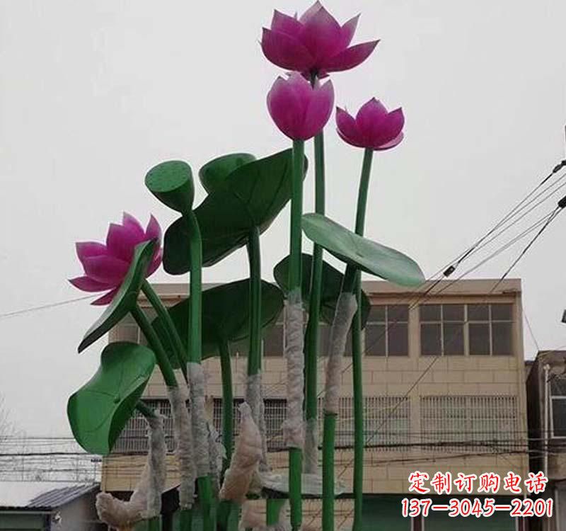 金华不锈钢荷花雕塑——精美绝伦