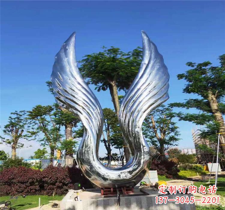 金华精美不锈钢翅膀雕塑