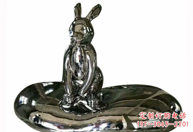 金华不锈钢兔子雕塑