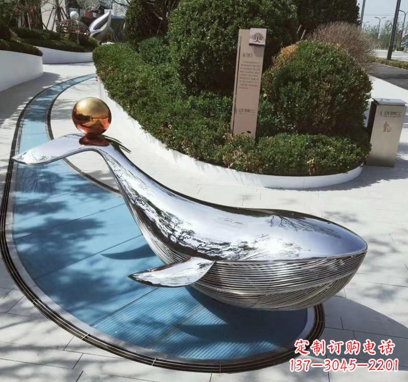 金华精美不锈钢海豚雕塑
