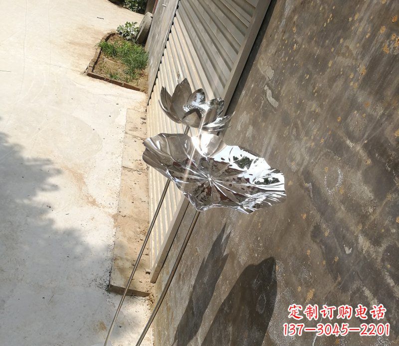 金华不锈钢荷叶雕塑精美的艺术瑰宝