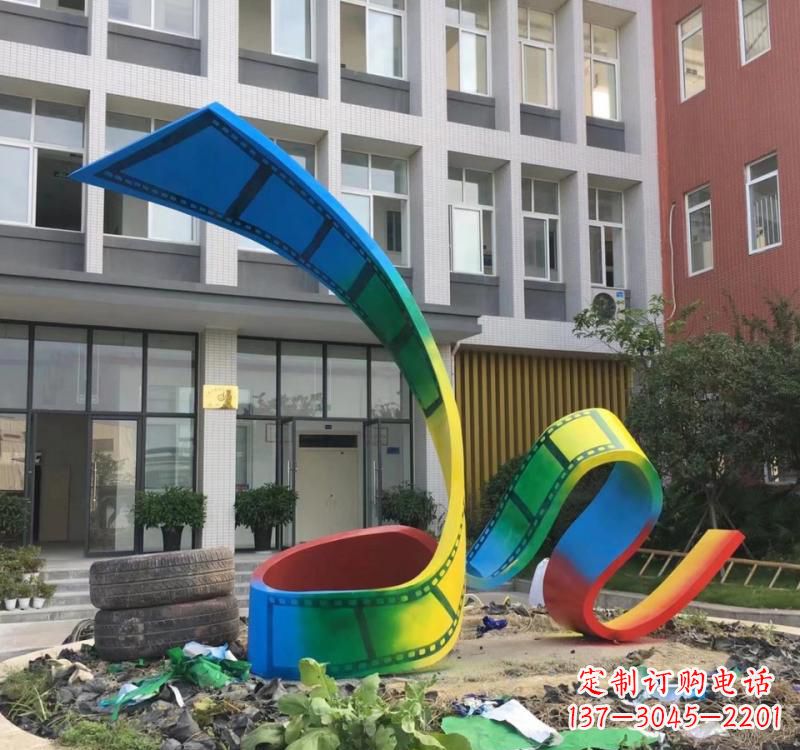金华不锈钢烤漆艺术胶卷雕塑——缔造艺术精品
