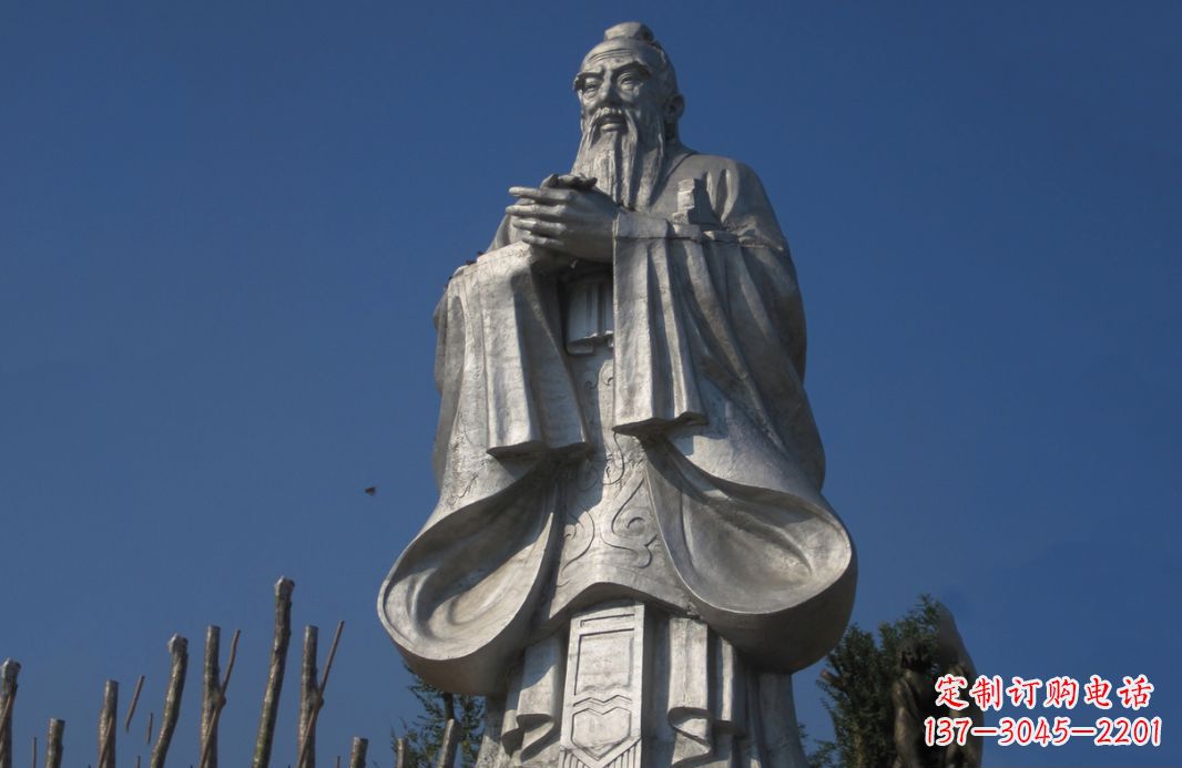 金华不锈钢孔子人物雕塑——传承中华文化的精神象征