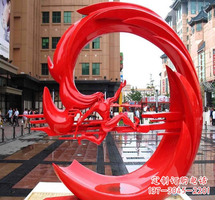 金华夸父雕塑一种不锈钢的艺术