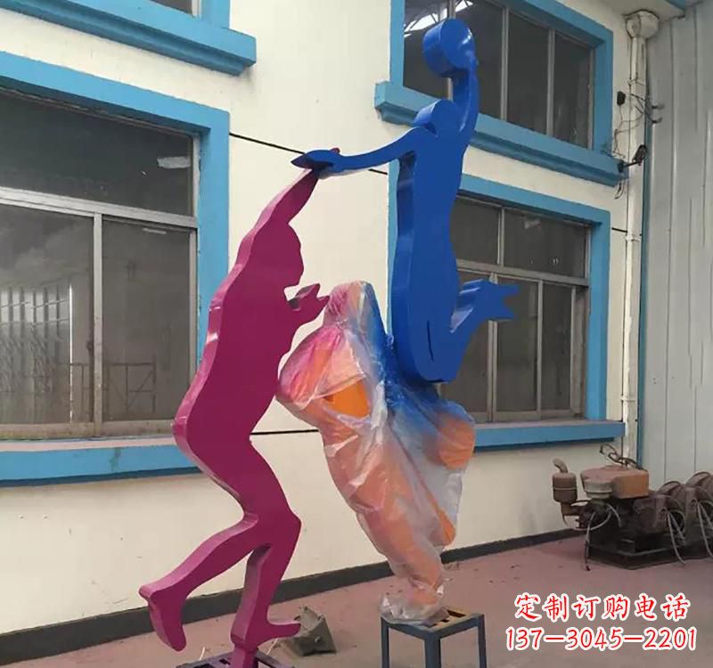 金华不锈钢篮球运动员雕塑纪念篮球运动传奇