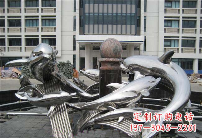 金华海豚雕塑融合浪漫和优雅