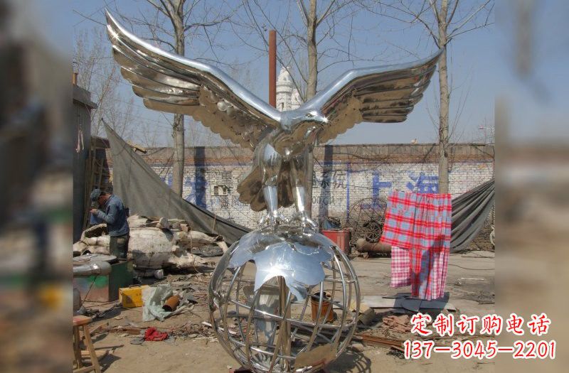 金华不锈钢老鹰雕塑