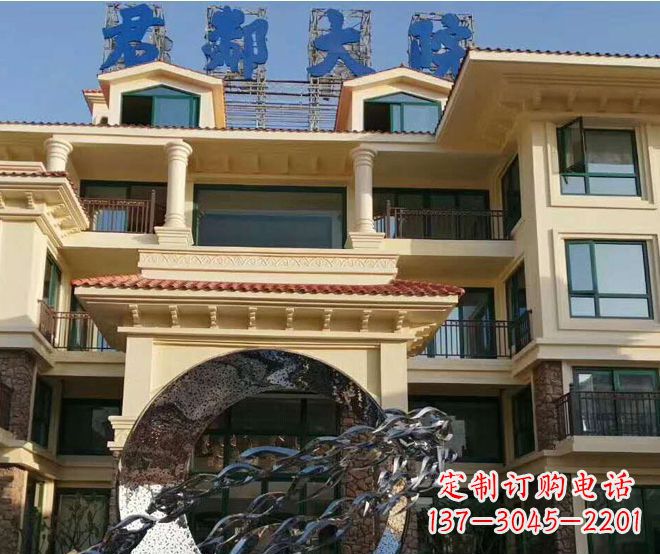 金华不锈钢鲤鱼跃龙门雕塑