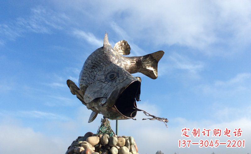 金华不锈钢鲤鱼雕塑传承中国传统文化