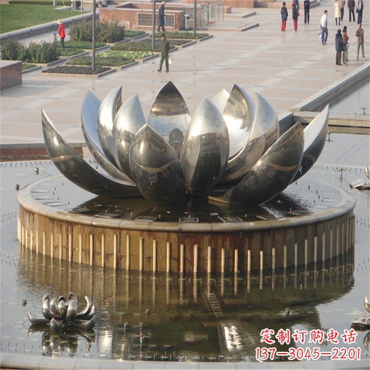 金华不锈钢莲花喷泉——艺术与美的完美结合