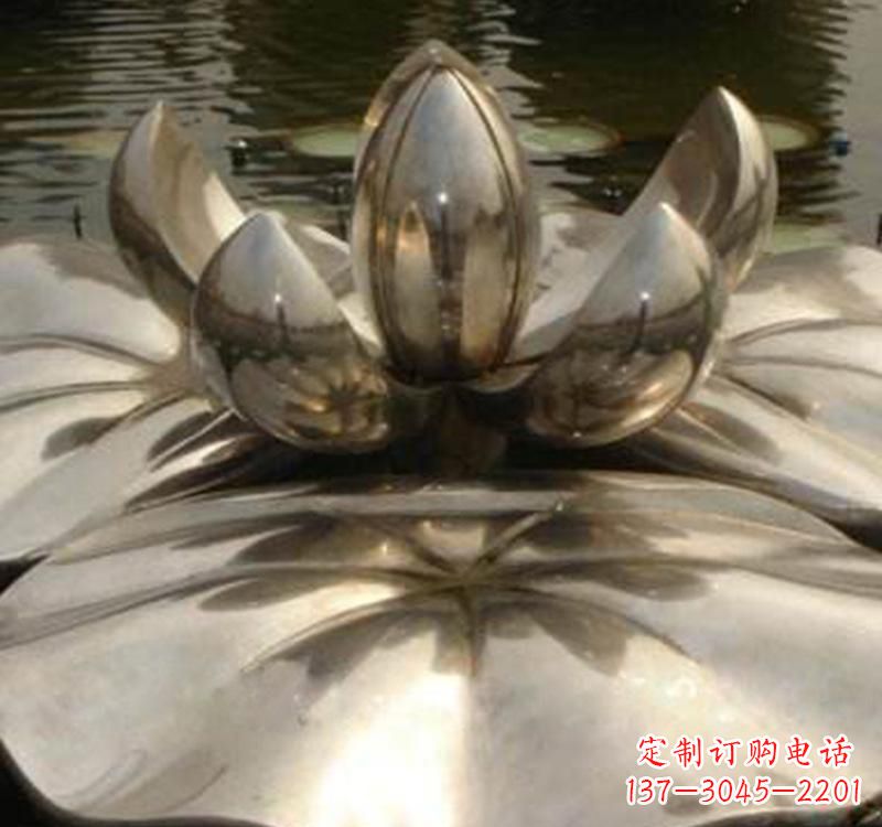 金华不锈钢莲花喷泉雕塑艺术结合新技术