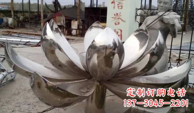 金华不锈钢莲花雕塑精美绝伦