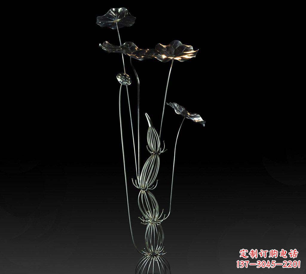 金华不锈钢荷叶雕塑精致优雅的艺术宝藏