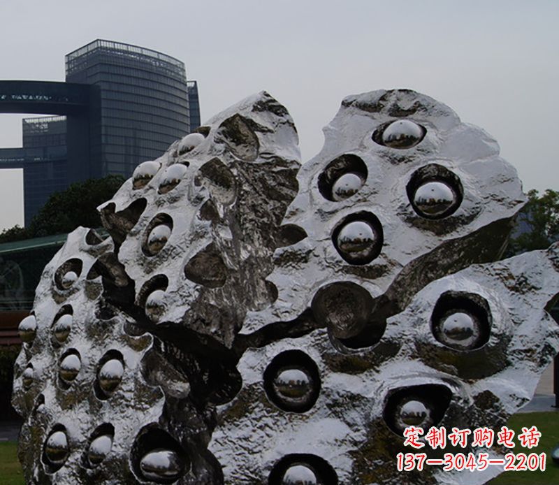 金华不锈钢莲蓬雕塑精美绝伦