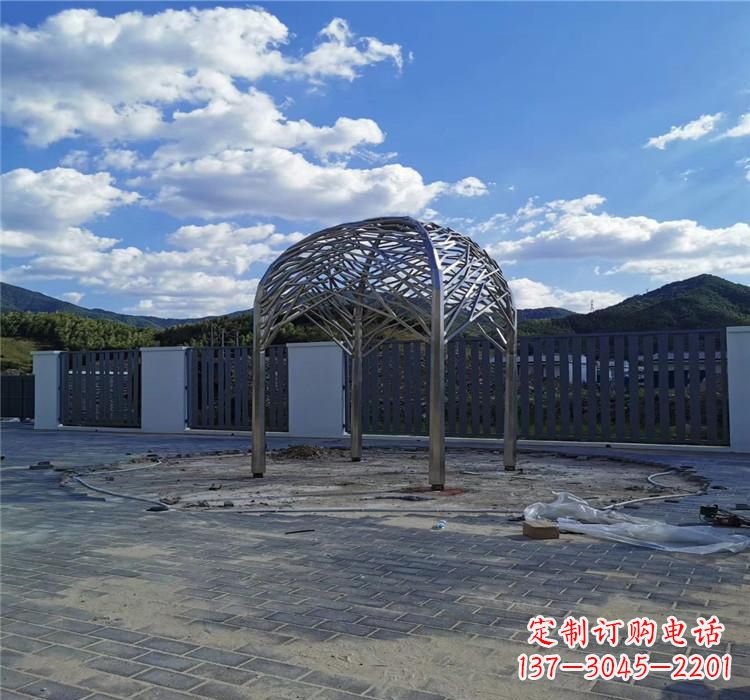 金华不锈钢凉亭雕塑美丽的艺术之作
