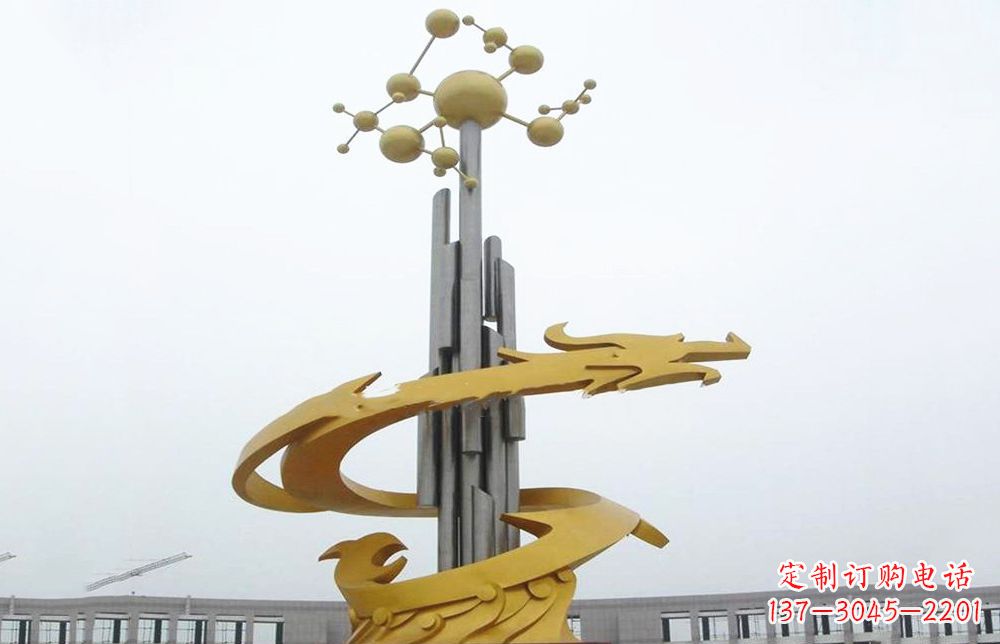 金华龙雕塑——点缀不锈钢城市景观