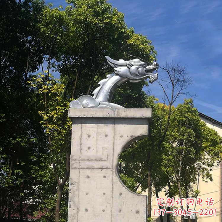 金华不锈钢龙雕塑——传承中华文化精髓