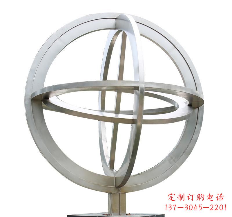 金华不锈钢镂空地球仪雕塑2