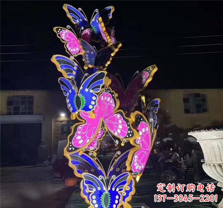 金华不锈钢镂空蝴蝶雕塑——自由自在的艺术风景