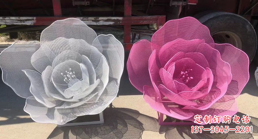 金华不锈钢荷花雕塑，给公园带来优雅美景