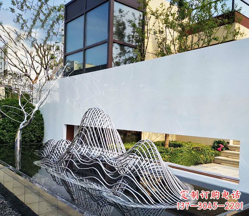 金华不锈钢镂空假山雕塑精美外形,细腻工艺