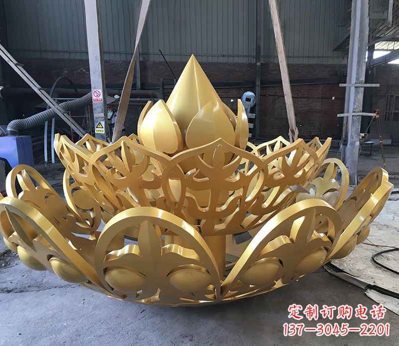 金华不锈钢莲花雕塑精美绝伦