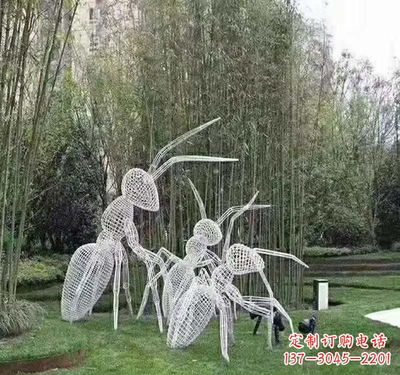 金华不锈钢镂空蚂蚁雕塑2
