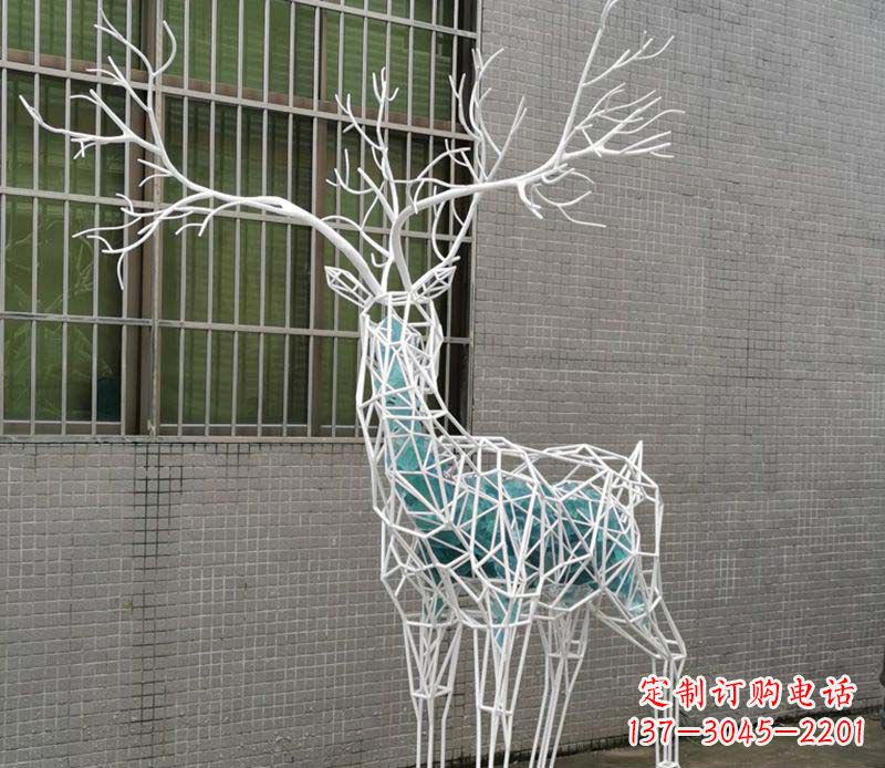 金华不锈钢镂空梅花鹿雕塑