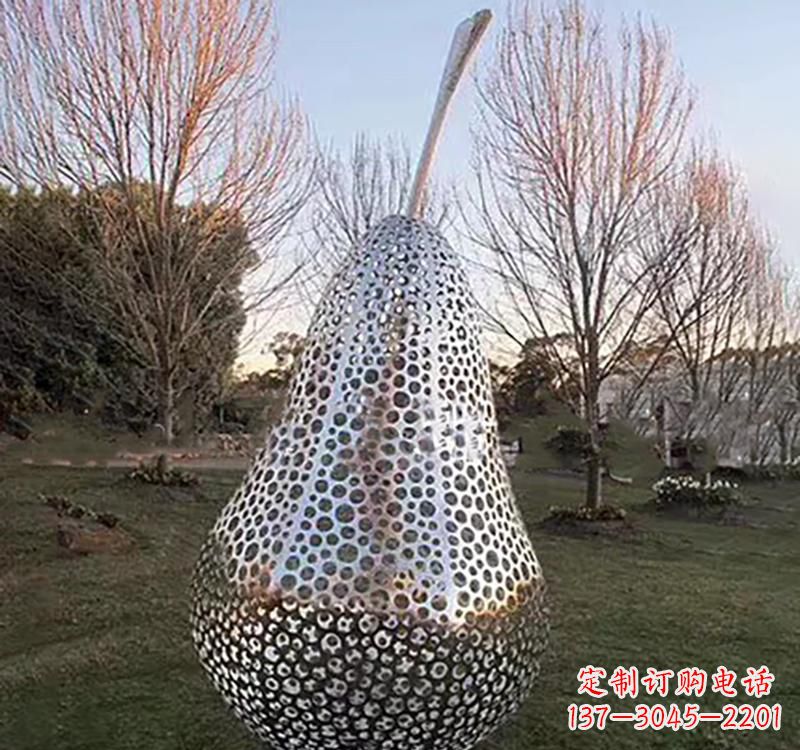 金华不锈钢镂空水果雕塑精美绝伦