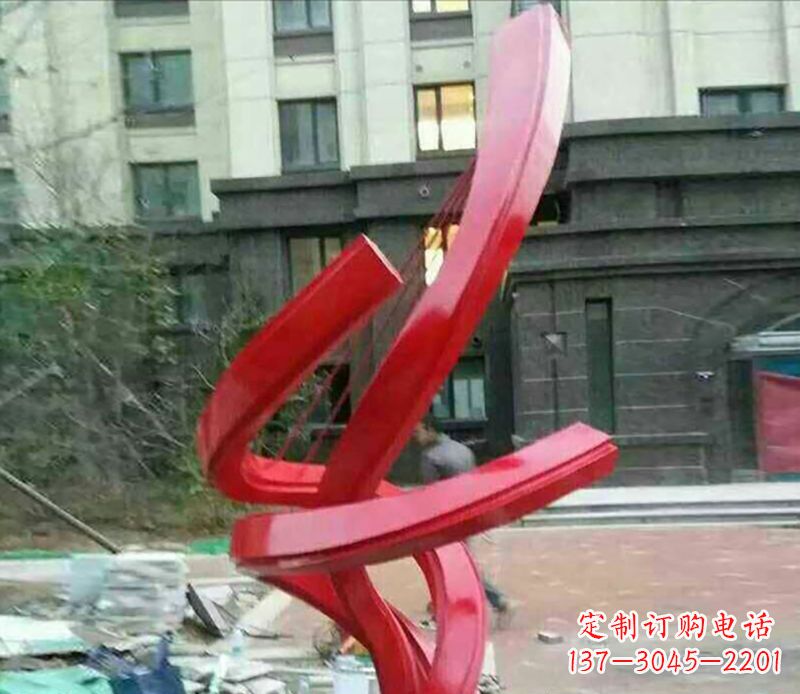 金华不锈钢螺旋飘带雕塑
