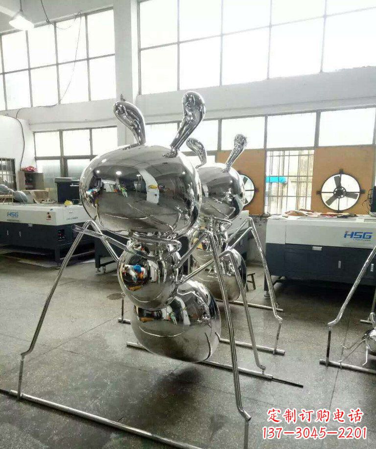 金华不锈钢蚂蚁步行街景观雕塑——融合现代科技与自然之美