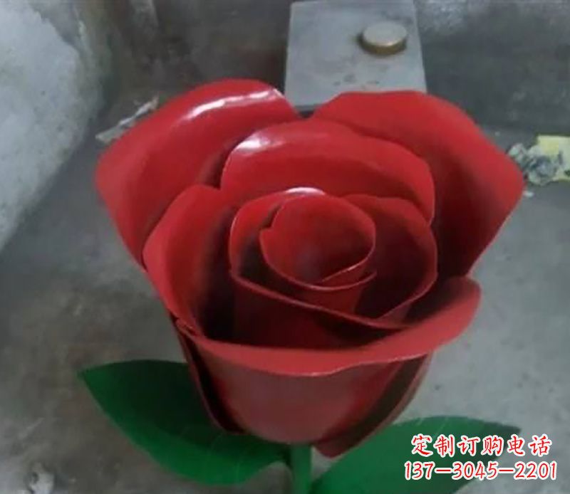 金华不锈钢玫瑰花雕塑