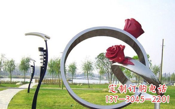 金华不锈钢玫瑰花戒指精致雕塑之美