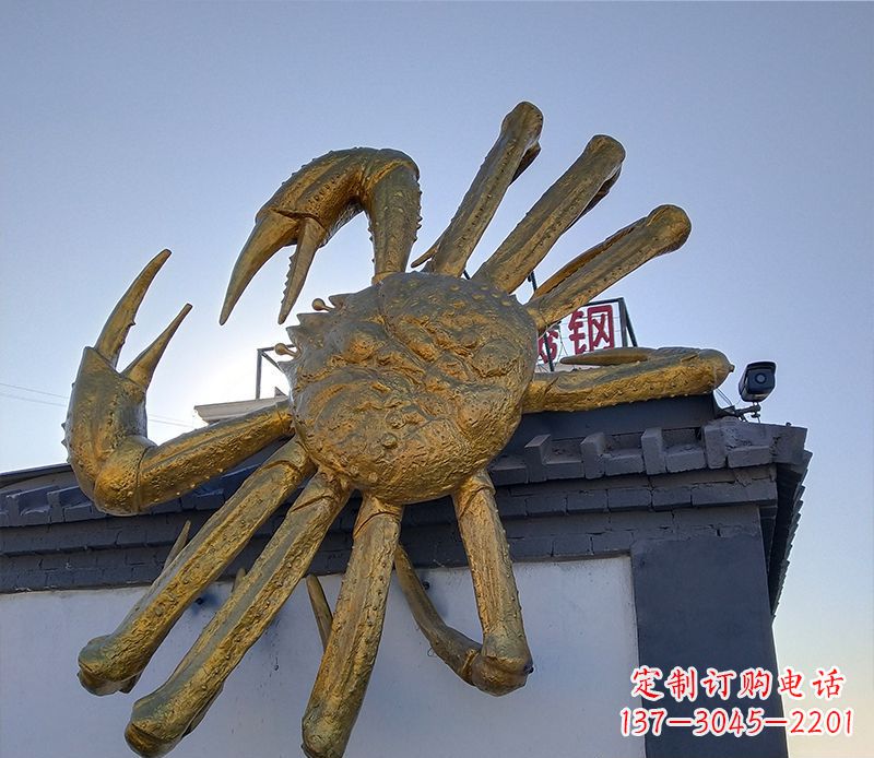金华不锈钢螃蟹雕塑